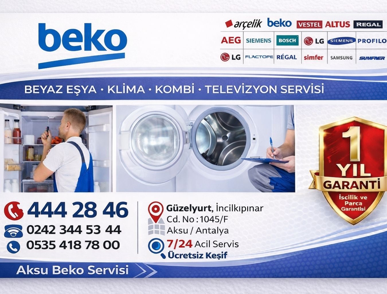 aksu beko servisi